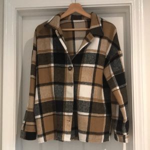 Button Up Plaid Shacket